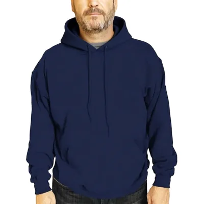 Custom Sporty Hoodie Factory Adult Midsize Solid Logo Cotton Blend Hooded Neck Sweatshirt Size X-Large