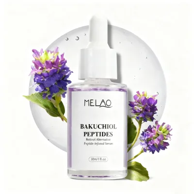 Wholesale Private Label Natural Bakuchiol Plumping Serum Anti-Winkle Brightening Skin Care Bakuchiol Face Serum with Peptides