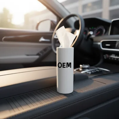 Custom OEM Box Tissue Facial Tissue Paper Wood Pulp Customizable Bulk Wholesale for Auto Dealership Car Accessories Supplier