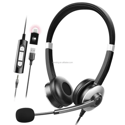 Noise Cancelling PC Headphone With USB-A or USB-C and 3.5mm Jack For PC  Laptop OEM ODM Super September Special Offer