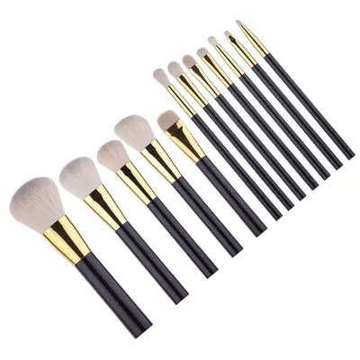 New Super Soft Bionic Nano Fiber High Quality Aluminum Makeup Brushes Beauty Makeup Tools Custom Synthetic Hair Makeup Brush Set