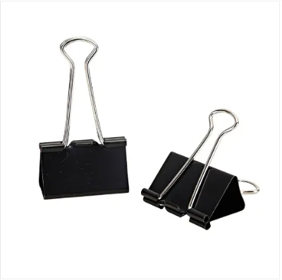 Custom Small Paper Clamps Black Binder Clips for Office Supplies