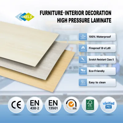 Sound Insulation Wall Laminate Sheet Reduce Noise Comfortable Interior HPL for Office and Corridor
