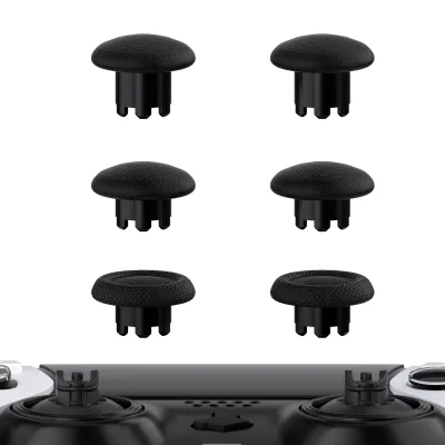 EXtremeRate Black Replacement Thumbstick Joystick Caps for PS5 EDGE Controller