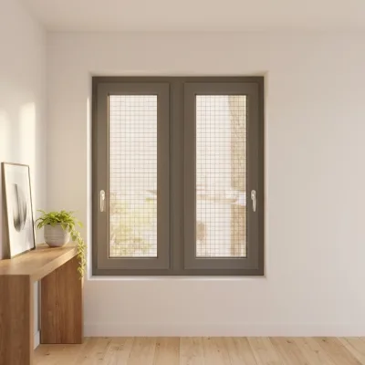 Aluminum Alloy Swing Window with Soundproof Feature Triple Insulated Glass Minimalist Design for Hotel and Villa Applications