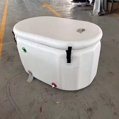 130Cm White Recovery Bath Portable Foldable Bathtub Inflatable Play Pool With Cover