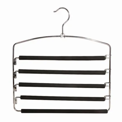 Multi-function Removable Strip Sponge Pants Holder Simple and Non-slip 5 Trouser Racks Space Saving Home Storage Organization