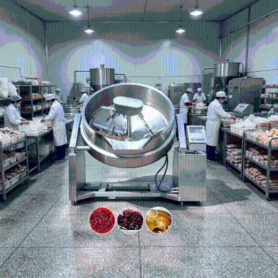 Full Automatic Chili Sauce Caramel Processing Machine Gas Cooking Mixer