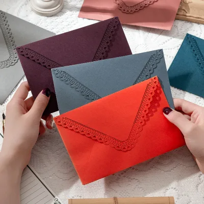Hot Selling Lace-triangle Envelopes with Laser Engraving of Decorative Borders