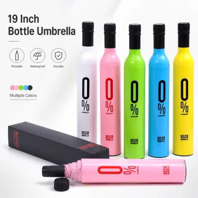 Promotional Novel Design Custom Cheap Wine Shape Bottle Umbrella for Gift