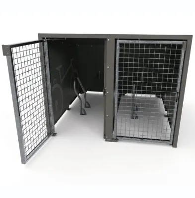 Custom RAL Color Outdoor Bicycle Locker 2 Wheel Cycle Storage Box Modular Extension Design for Residential & Public Areas