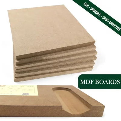 Factory Direct Sales Raw Mdf Board 1220x2800 Medium Density Fiberboard 18mm 21mm 25mm Furniture Board for Modern Kitchen Cabinet