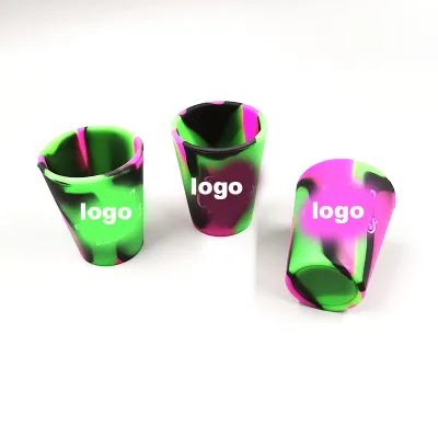 Factory Price Custom logo Print bar 1.5 oz Shot Glass/40ml Silicone Unbreakable Shot Glasses for Party