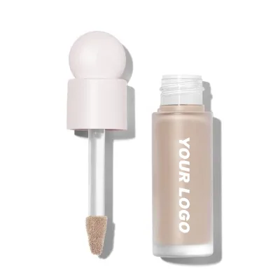Custom Logo High Definition Liquid Waterproof Hydrating Foundation Concealer Yellow Creamy Brightening Full Coverage Natural