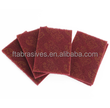 Non-woven Scouring Pads Polishing Sponge Hand Pad for Cleaning