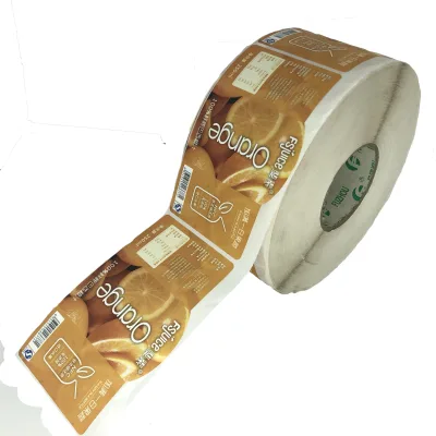 Custom Printed Adhesive Label Etiquetas Printing Packaging Labels Etichette Bottle Label for Juice and Beverage
