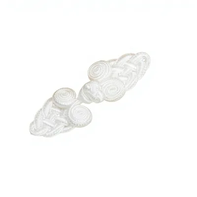Eco-Friendly Cloth Interchangeable 2-Holes Round Rectangle Flatback Knot Buttons with Beads for Versatile Outfits