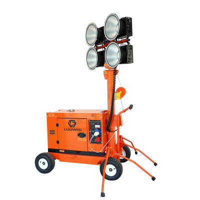 Optional Portable Diesel & Gasoline Light Towers Mobile Lighthouse with LED Light Source IP65 Rating for Sale
