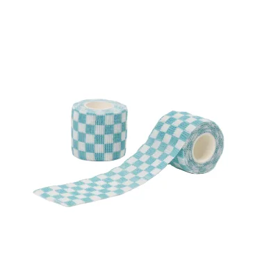 Tartan design colorful elastic non-woven fabric self-adhesive bandage for human and pets