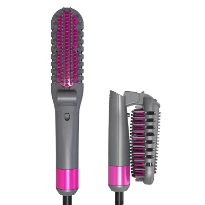 Mini Portable One Step Brush Factory Price Hair Straightening Brush Electric Blow Dryer Brush Private Label Hair Straightener
