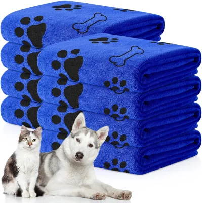 Microfiber Super Absorbent Quick-Drying Soft Multi-Function Pet Bath Towels for Cats & Dogs 40x24 Inch Bulk Pack