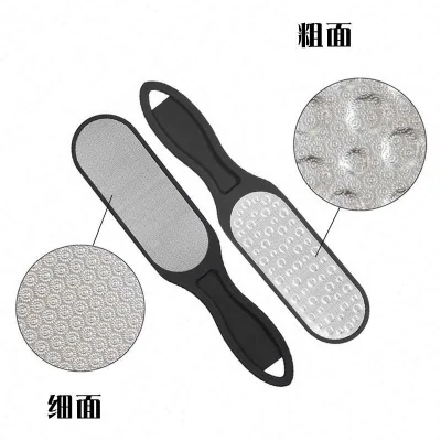 Wet Dry Dual Use Stainless Steel Foot File Callus Remover Foot Rasp Foot Care Metal Handle Scrubber