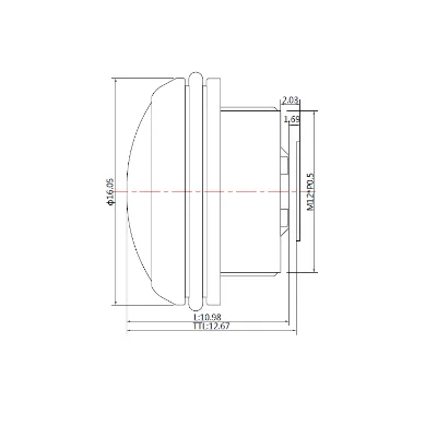 0.85mm Mini M12 Fisheye Lens With190 Degree FOV for 1/4" OV5640 Video Door Phone Camera