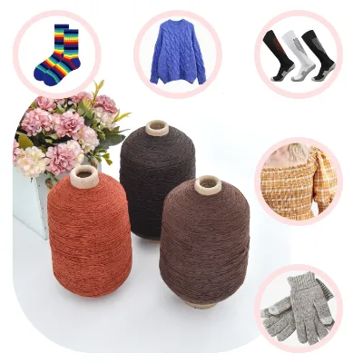 Elastic Spun Nylon Sewing Thread Spinning Wheel Yarn Polyester Conventional Nylon Spandex Covered Yarn for Elastic