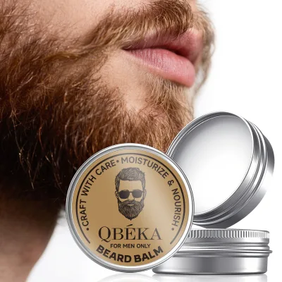 Organic Beard Balm - Shea Butter & Argan Oil Beard Grooming Cream for Softening & Styling Anti-Itch