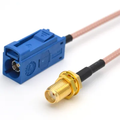 RF cable assembly Fakra-C type female plug to SMA female bulkhead blue C-type connector adapter cable GPS antenna cable RG316