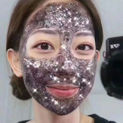 Korea Popular Pore Refining Beautiful Lightening Star Glitter Facial Mask
