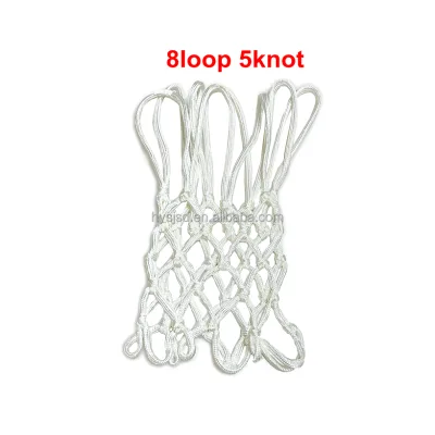 High Quality White Color Basketball Net 12 Loops 7 Knots