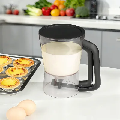 New-Style PP Batter Dispenser Funnel with Drip-Stopping Valve Handheld Measuring Cup for Cupcake Baking