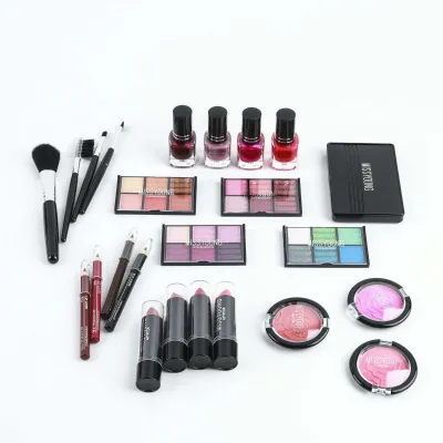 Luxury Makeup Set Cruelty Free Makeup Set Include Eyeshadow Blush Lip Eyebrow Bruch Eye Pencil Lipstick Nail Polish Daily Use