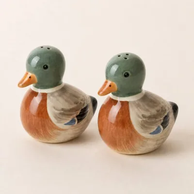 Vintage Duck Ceramic Salt Pepper Shaker Set Seasoning Container Condiment Jar Kitchen Tableware Restaurant Home Decor