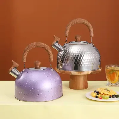 Hot Sale Stainless Steel Whistle Kettle in 2L 3L 4L Sizes Water Kettles Hot Selling Metal Kettles