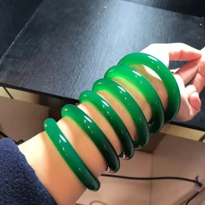 2026 New Style Green Stone Bangles - Jade Bangle Bracelet For Kids