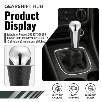 Auto Parts Automatic Gear Shift Knob Lever Stick for Peugeot 206 207 307 308 408 508 2008 301 Citroen