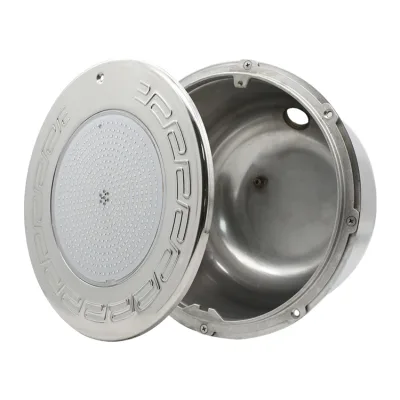 ETL 32W IP68 AC12V 10 Inch 316L Stainless Steel RGB ON/OFF Remote Control LED Epoxy Resin Fit for 10" Large Wet Niche Pool Light