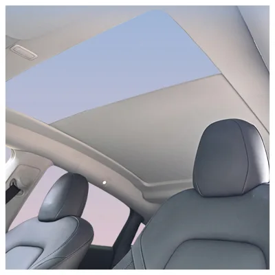 Electric Sunshade for Tesla Model 3/Y with Button & Voice Control Nylon Fabric Insulation Sunroof