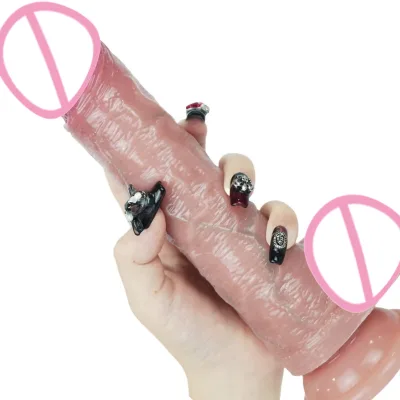 Full-Body Liquid Silicone Dildo for Women  Real Texture Massager with Flexible Motion Design