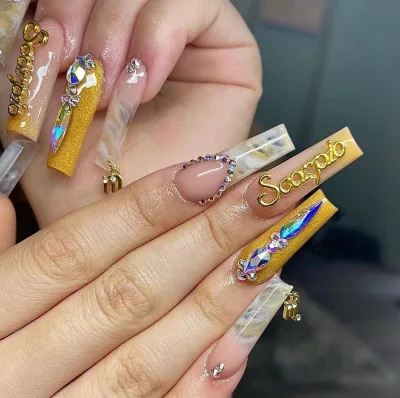 200 Pcs/Box Xxl Long Straight Square Shape Tip Acrylic False Nail Extra Long C Curve Nail Tips