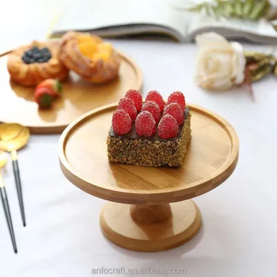 Acacia Wood Cake Stand with Lid, 2 in 1 Cake Stand Charcuterie Board with Lid, 12 in Round Wooden Cake Plate Display