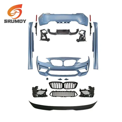 Srumdy High Performance Iron Car Body Kit for 2 Series F22 F23 2014-2019 M2C Grille Front Bumper Exhaust Skirt Hood Black