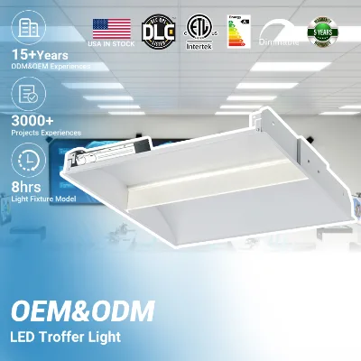 Zhongshan Factory Price Corridorr Office Library 24w 36w 42w 50w Recessed Led Troffer Light