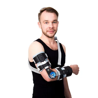 Adjustable ROM Hinged Elbow Brace Orthopedic Rehabilitation Equipment