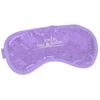 Custom Logo Plush Velvet Hot Cold Eye Mask Reusable Gel Beads for Spa Sleep Relaxation Promotional Gift