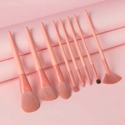 8pcs New Travel Makeup Brush Set Five Colors Options Private Label Make up Brush Set pink Mermaid Makeup Brush