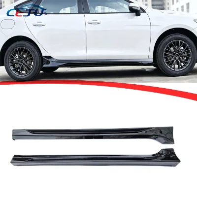 Glossy Black PP Plastic DC Style Side Skirt for 2025 + BYD Qin Plus DM-i EV Side Lip Body Trim Durable Car Exterior Styling