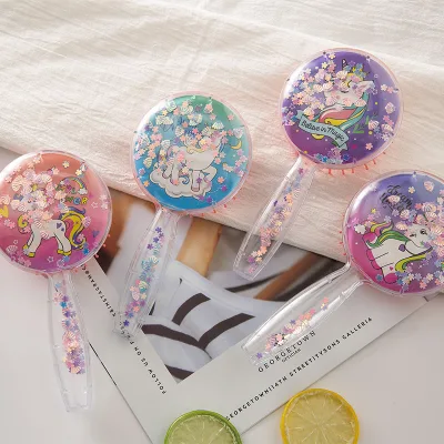 Anti-static Comb Children air Cushion Comb Hair unicorn Brushes Hair Combs